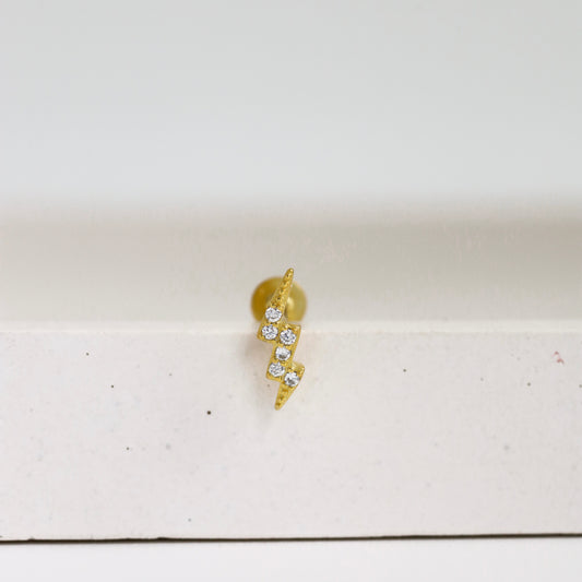 Lighting Bolt Flat Back Stud