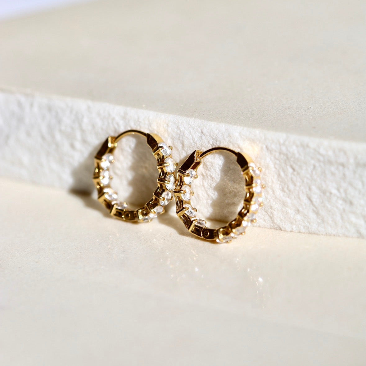 Ivy cz hoop earrings
