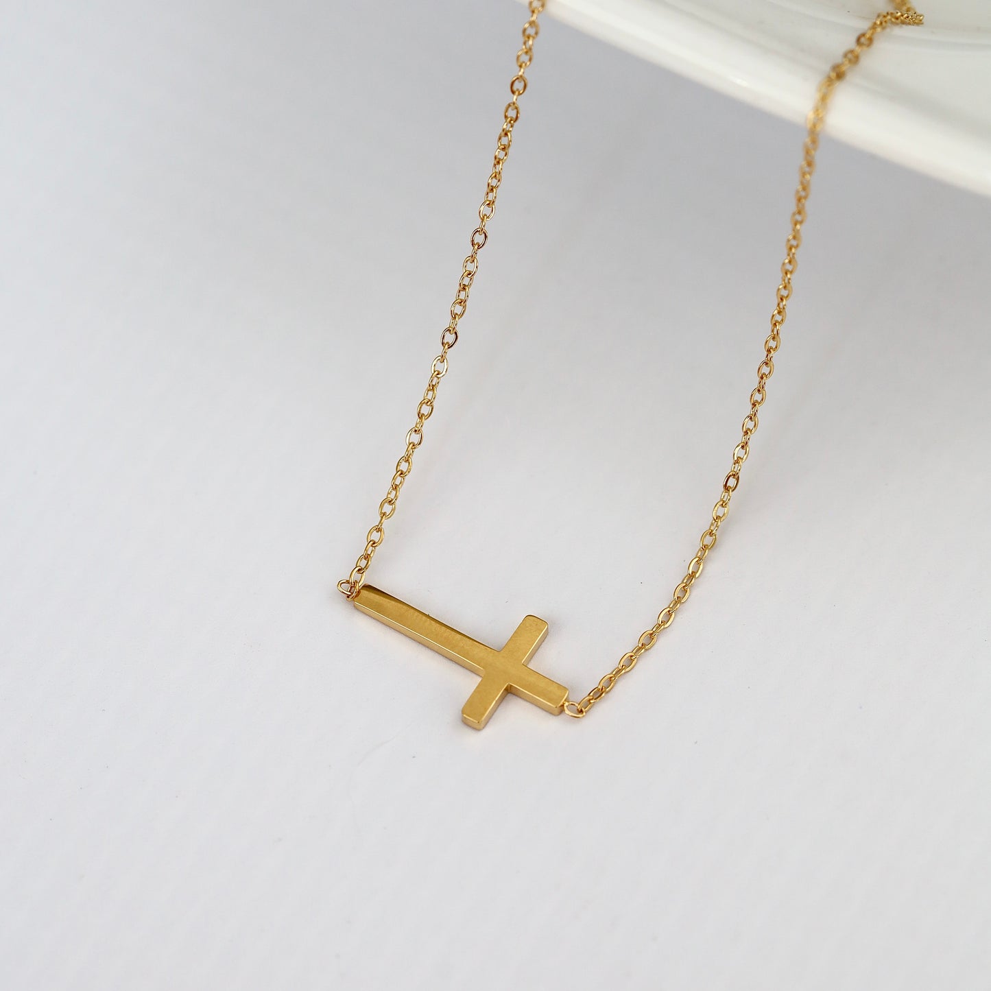 Horizontal Cross Necklace