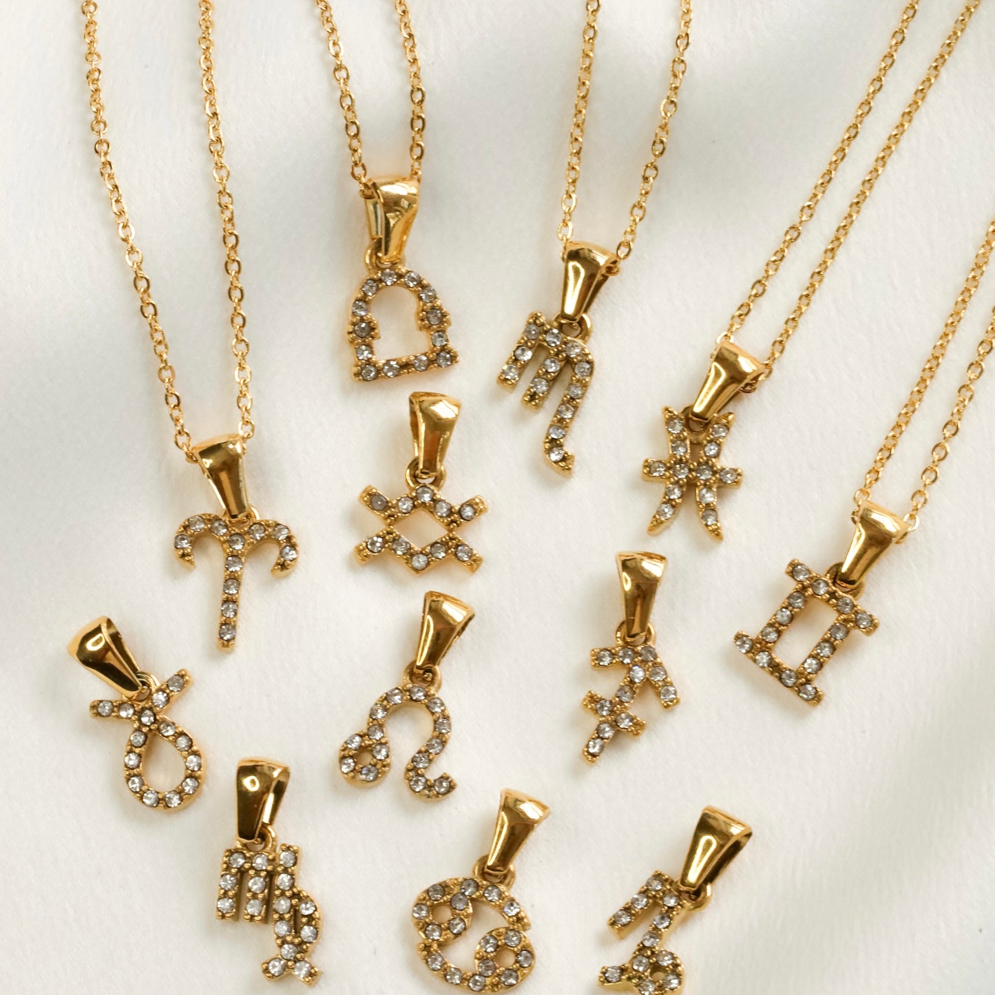 Zodiac CZ Pendant Necklace