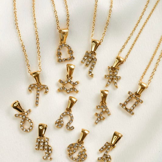 Zodiac CZ Pendant Necklace