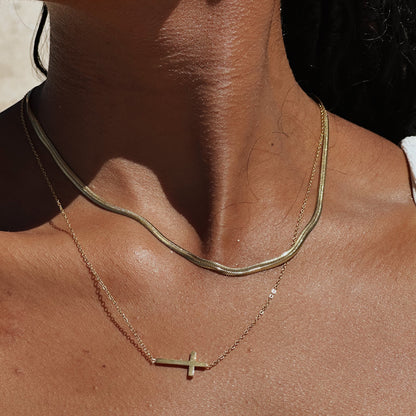 Horizontal Cross Necklace