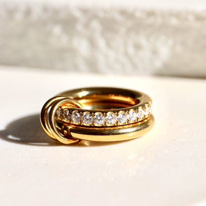 Luna CZ Stacked Ring