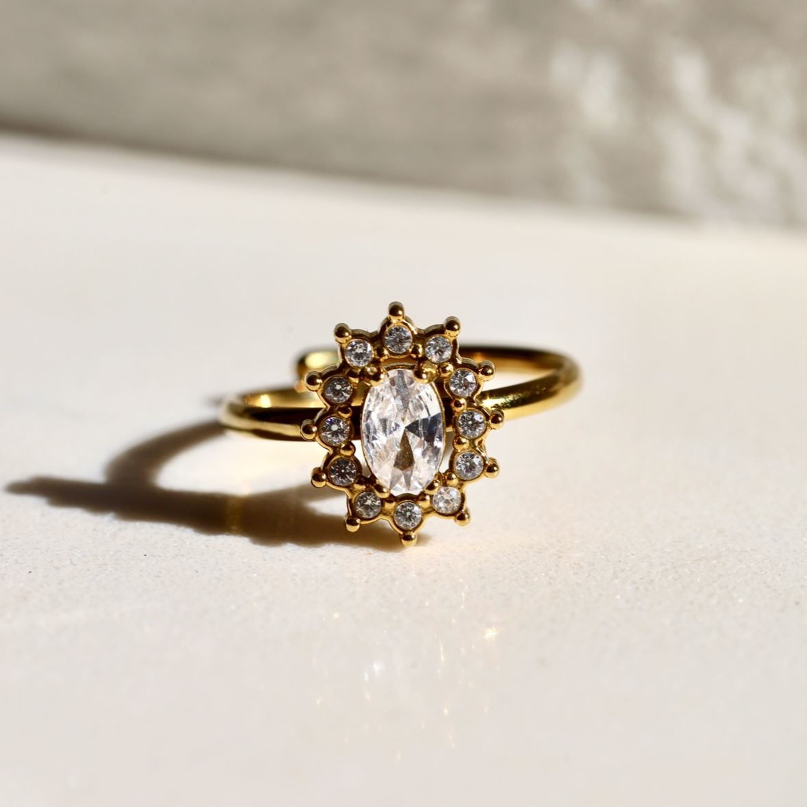 Flower CZ Ring