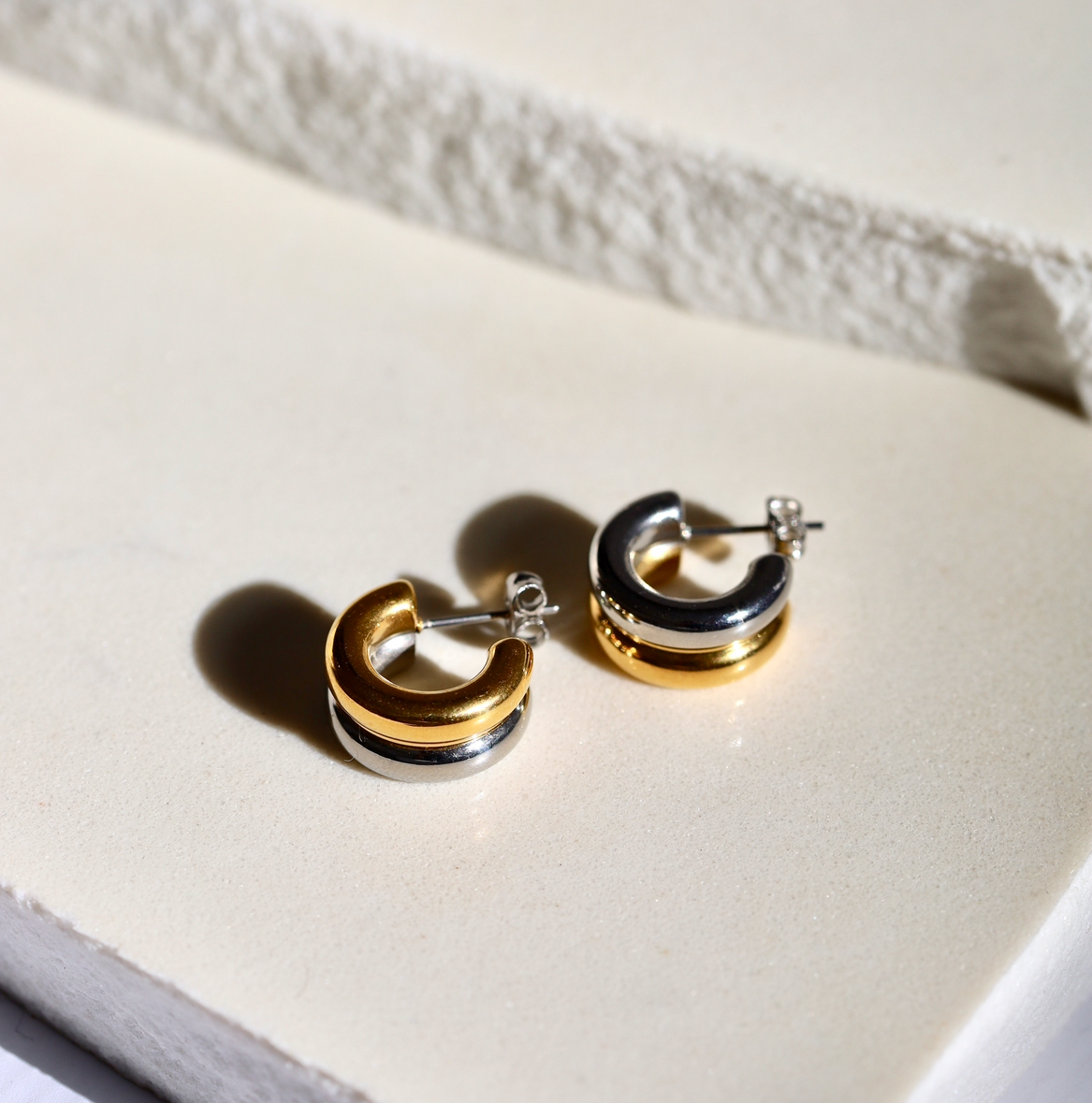 River Mixed Metals Earrings