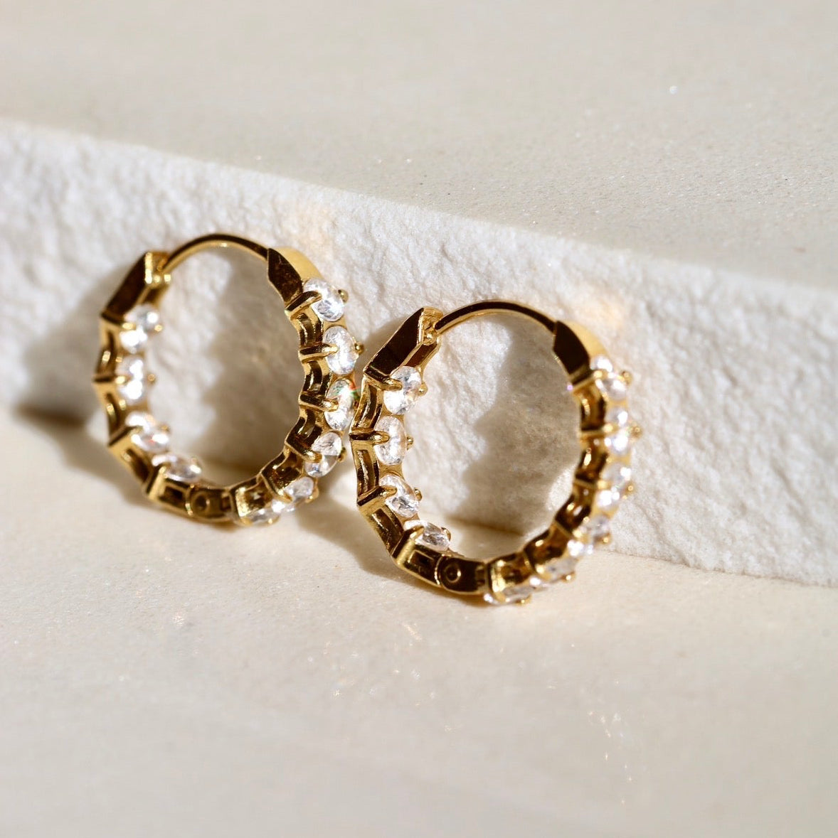 Ivy cz hoop earrings