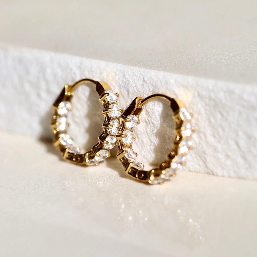 Ivy cz hoop earrings