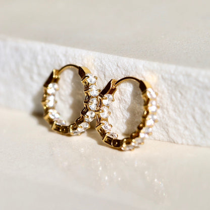 Ivy cz hoop earrings