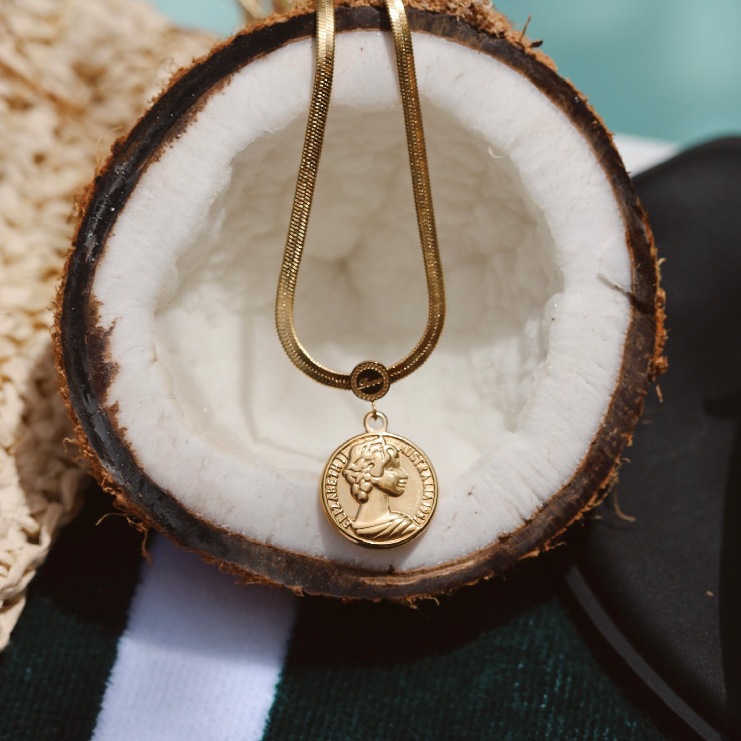 Queen Coin Pendant Necklace