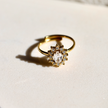 Flower CZ Ring