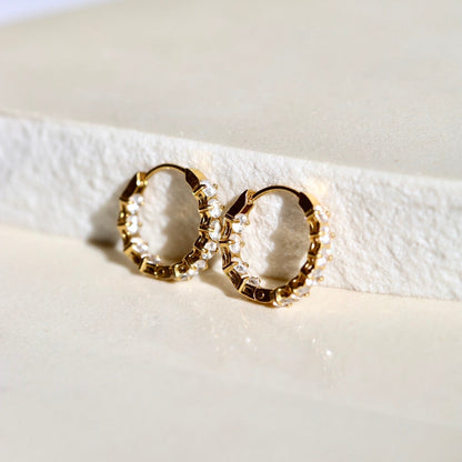 Ivy cz hoop earrings