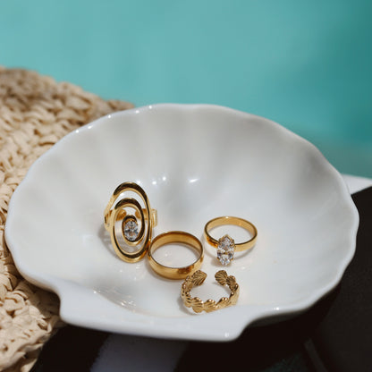 Scallop Shell Ring - Adjustable