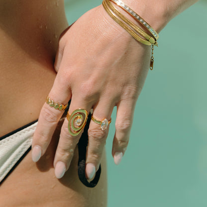 Scallop Shell Ring - Adjustable