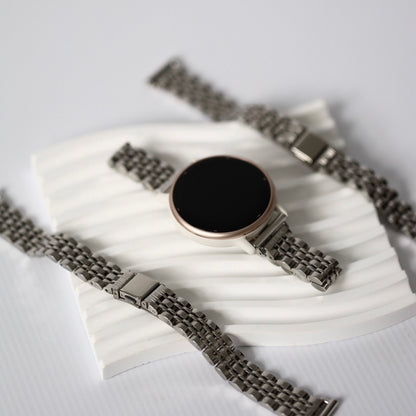 Silver Metal Garmin Watch Strap