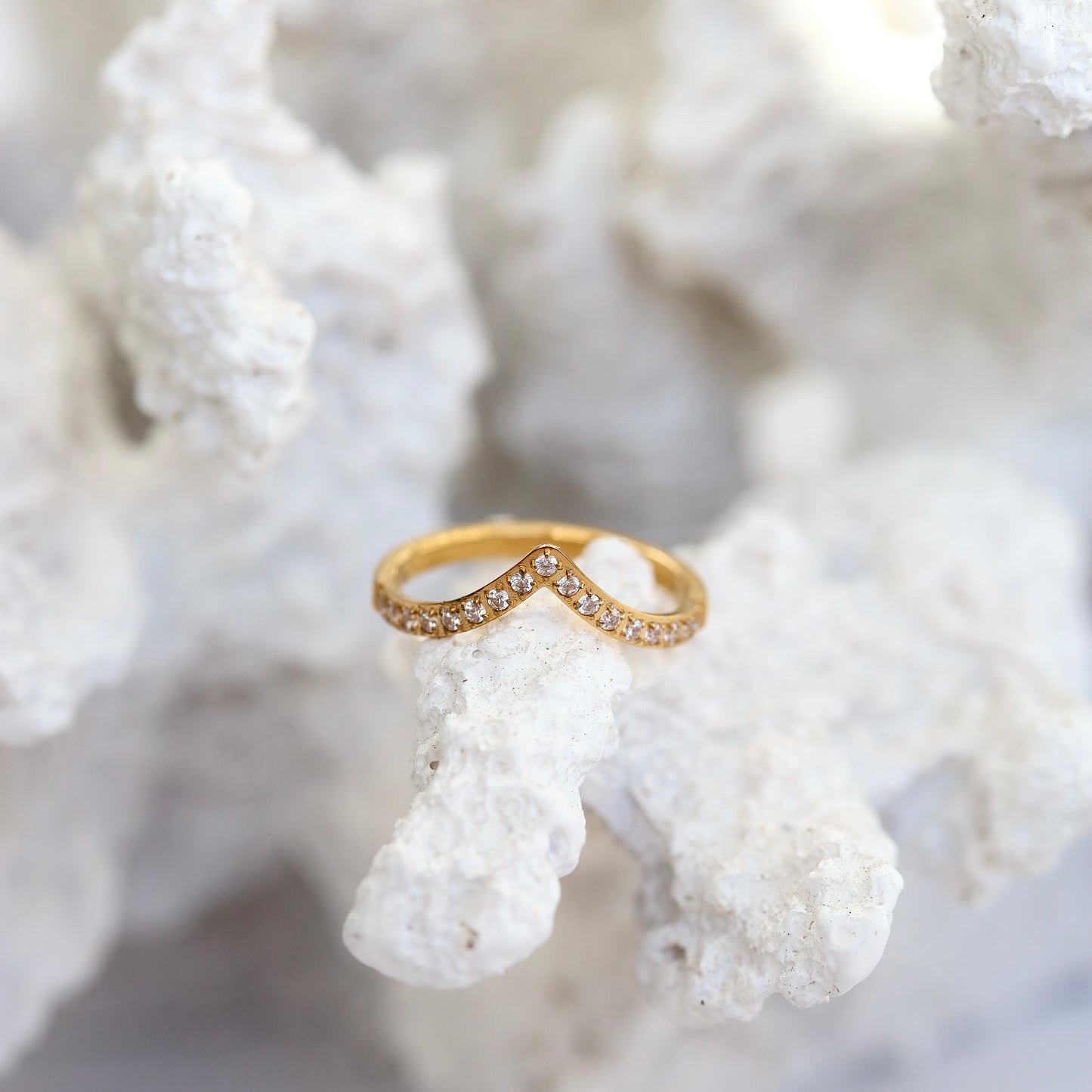 Laguna CZ Wishbone Ring