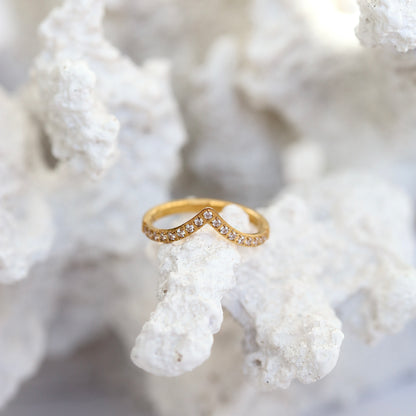 Laguna CZ Wishbone Ring
