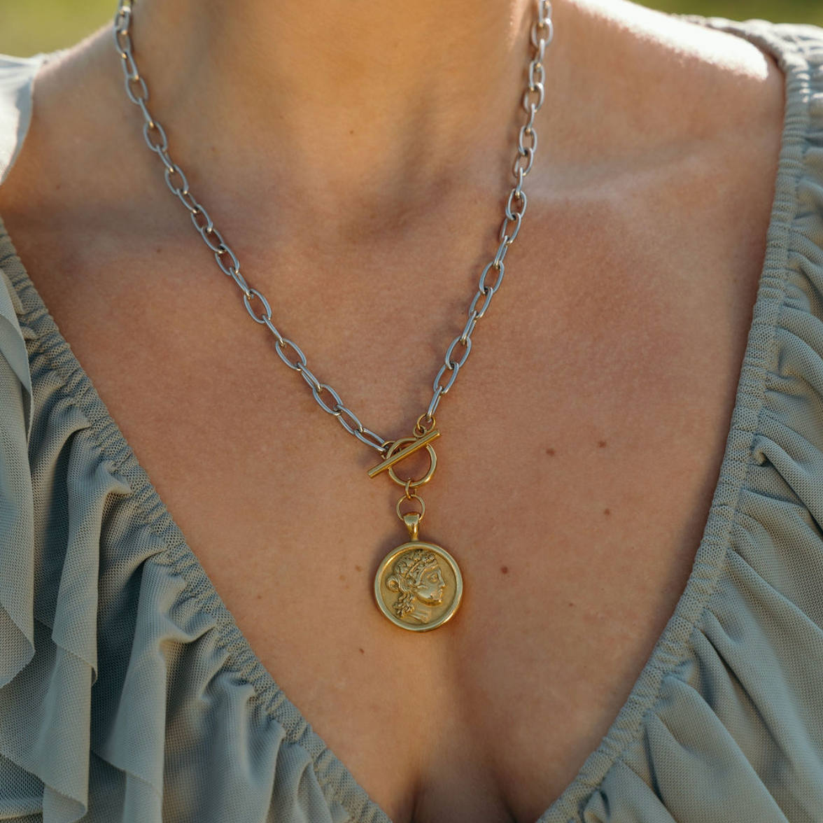 Haven Mixed Metals Pendant Necklace