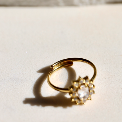 Flower CZ Ring