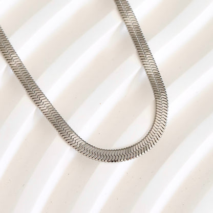 Silver Skye Herringbone Necklace