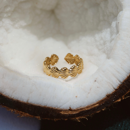 Scallop Shell Ring - Adjustable