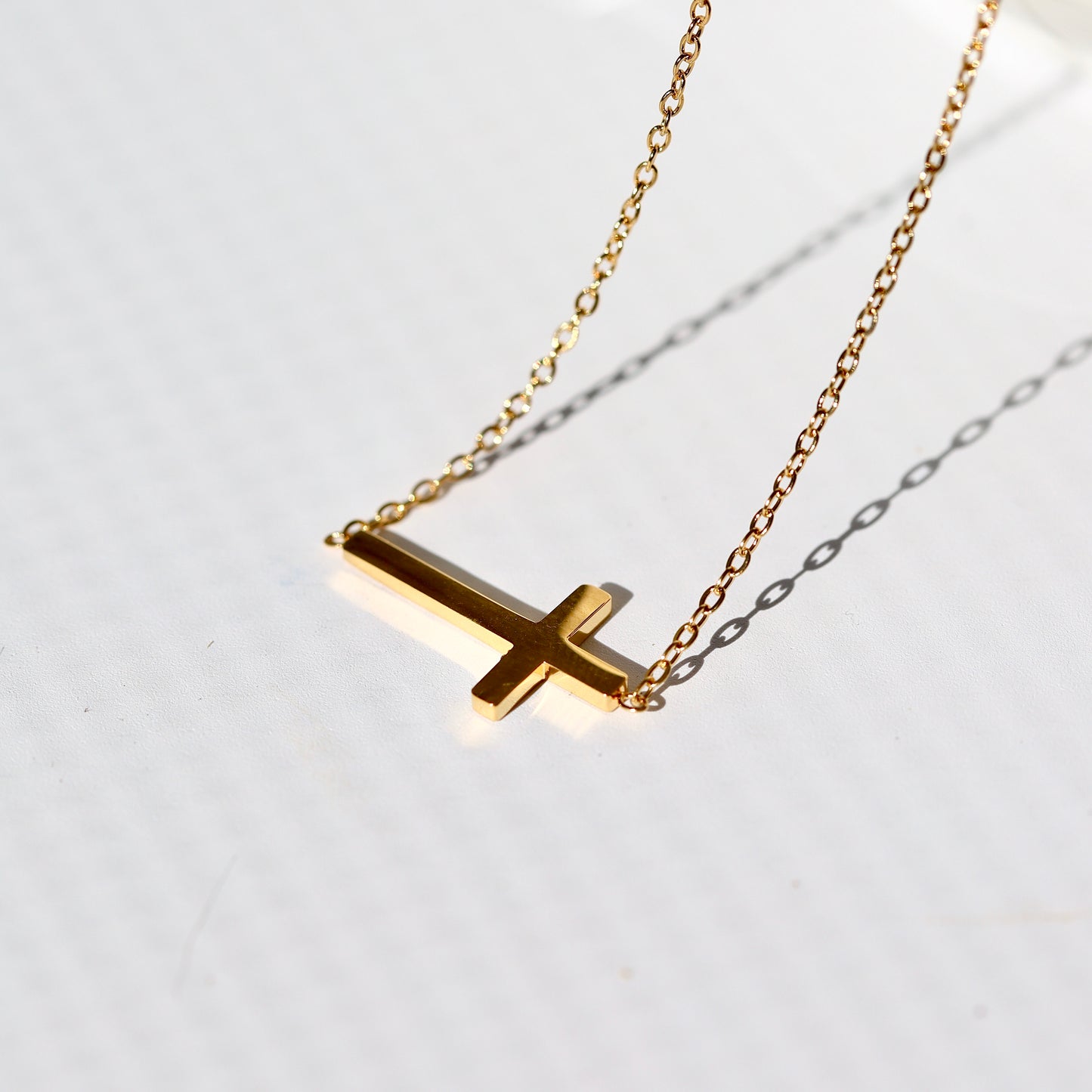 Horizontal Cross Necklace