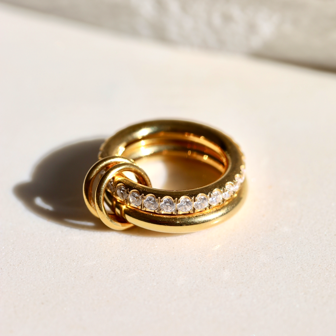 Luna CZ Stacked Ring