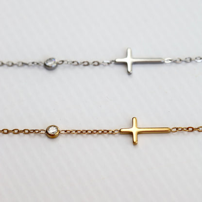 CZ Cross Necklace