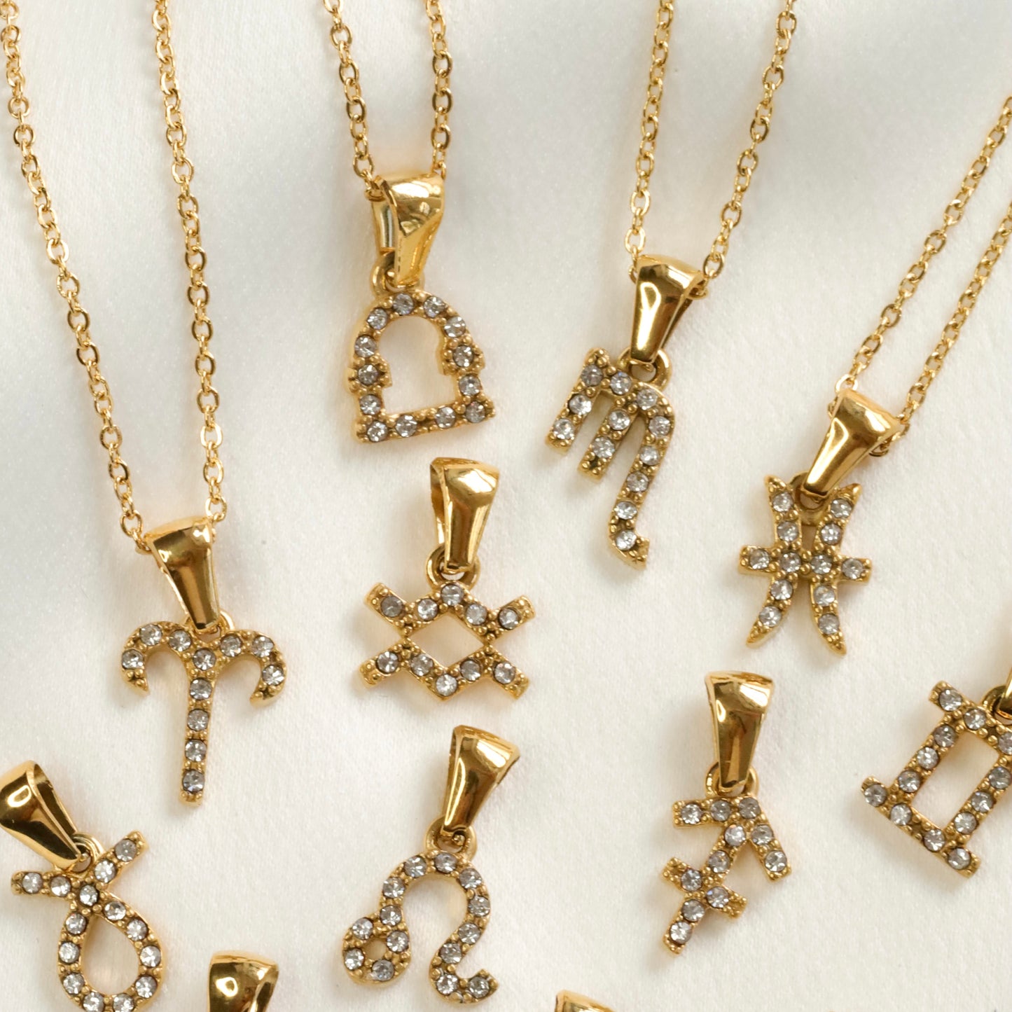 Zodiac CZ Pendant Necklace
